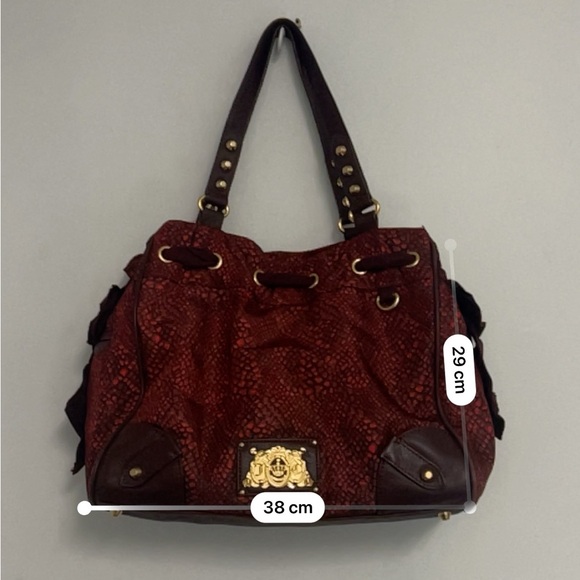 JUICY COUTURE Y2K BROWN BURGUNDY MALIBU DAYDREAMER BAG - Picture 16 of 16